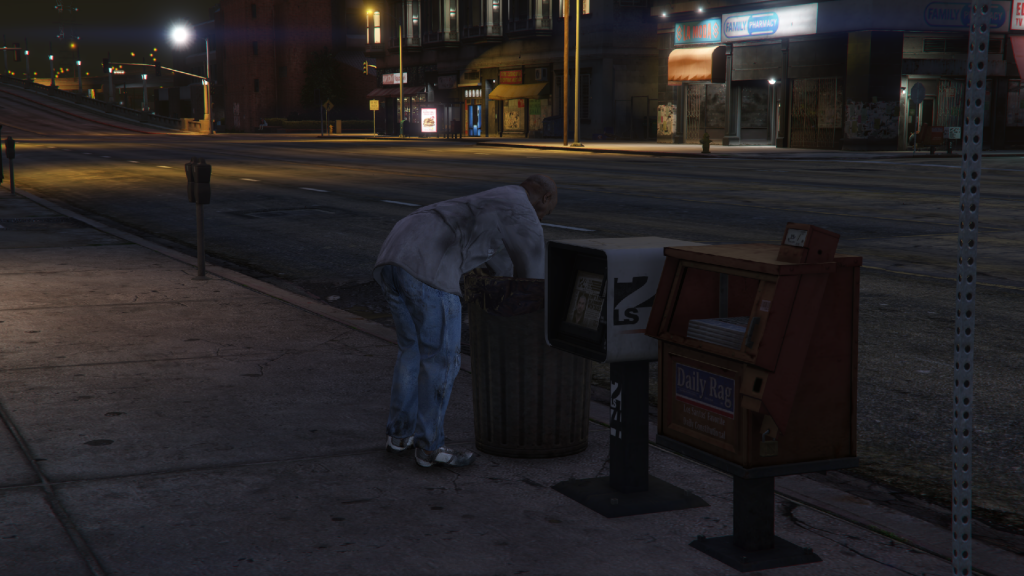 Bobo the Hobo, looking for food as the government ignores the homelessness crisis